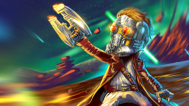 Star Lord Guardians Of The Galaxy Art Wallpaper