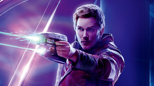Star Lord In Avengers Infinity War 8k Poster Wallpaper