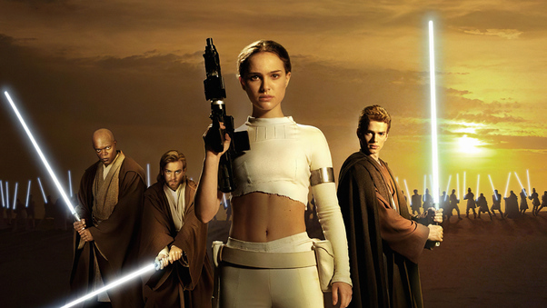 Star Wars Episode II Attack Of The Clones Natalie Portman 4k Wallpaper
