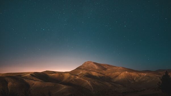 Stars Over Desert Mountains 5k Wallpaper