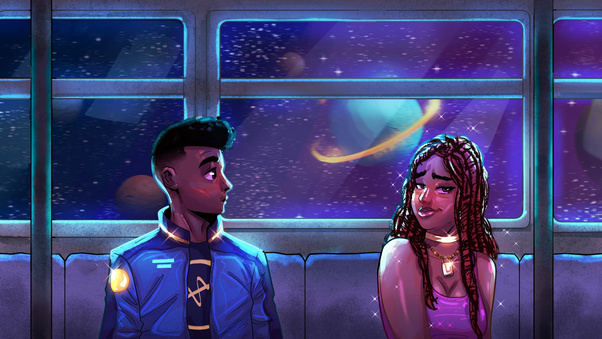 Stellar Journey Cosmic Love Story (1280x720) Resolution Wallpaper