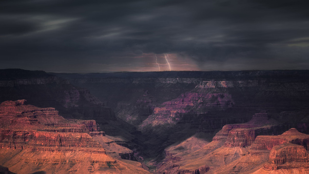 Storm Passing Through The Grand Canyon Wallpaper
