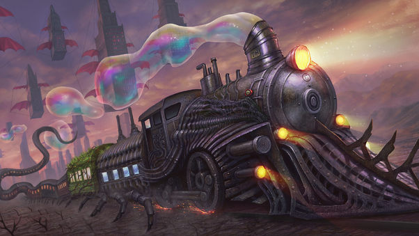 Strange Train In Strange World Wallpaper