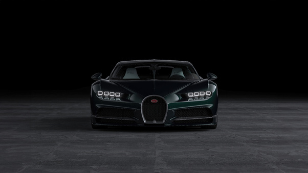 Striking Green Bugatti Chiron Wallpaper