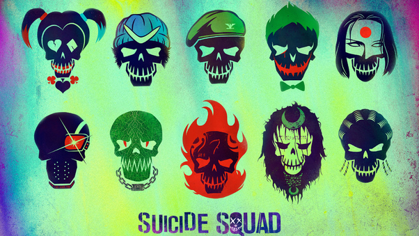 Suicide Squad Characters Minimalism Wallpaper