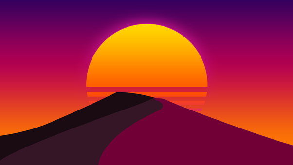 Sun Desert Abstract Artwork Wallpaper