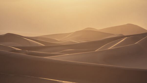 Sun Over The Sand Dunes Wallpaper