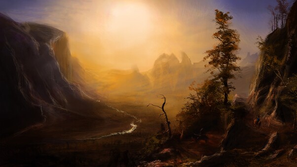 Sunlight Mountains Landscape Wallpaper