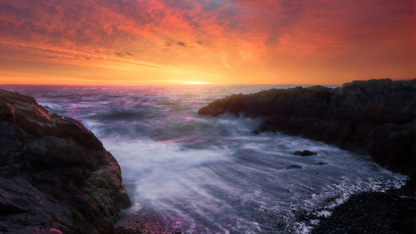Sunrise Along The Coast Of Maine Wallpaper