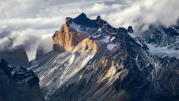 Sunrise Fire On Snowy Ridges Mountain (2560x1080) Resolution Wallpaper