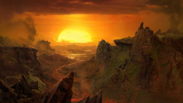 Sunrise On Alien Planet 4k Wallpaper