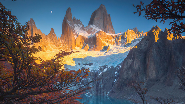 Sunrise Starring Mt Fitz Ro In Patagonia 4k Wallpaper