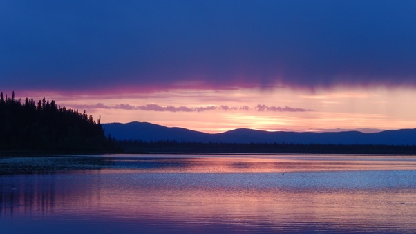 Sunset Dawn Lake Reflection Alaska Denali Wallpaper