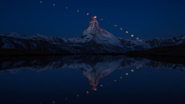 Super Moon Matterhorn 5k Wallpaper