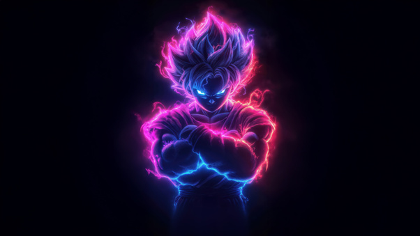 Super Saiyan Goku In Action Wallpaper