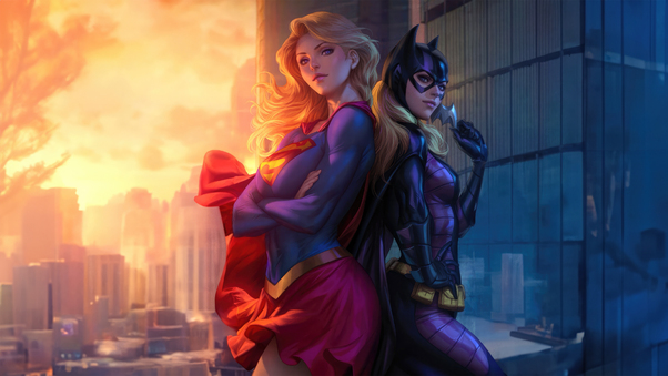Supergirl And Batgirl Team Up Wallpaper