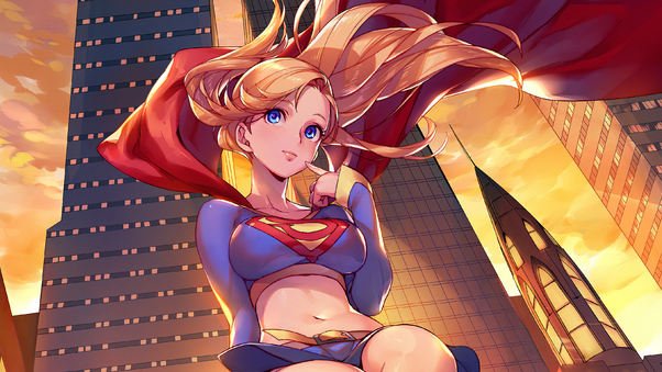 Supergirl Anime HD Superheroes 4k Wallpaper