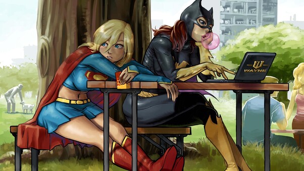 Supergirl Batgirl Wallpaper