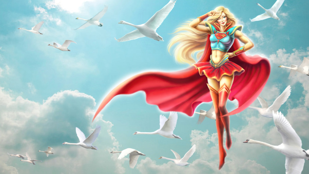 Supergirl Dreamy Comic Art 5k Wallpaper