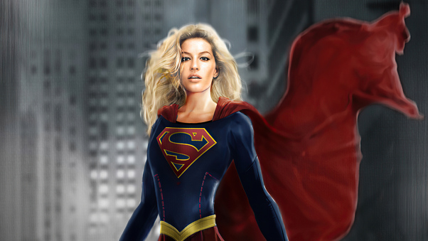 Supergirl Fight Suit 4k Wallpaper