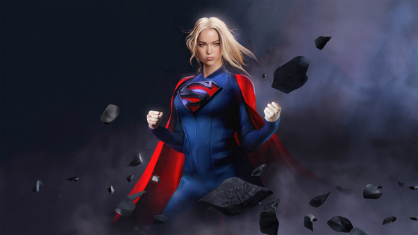 Supergirl In Action 5k Wallpaper