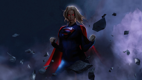Supergirl In Action Wallpaper