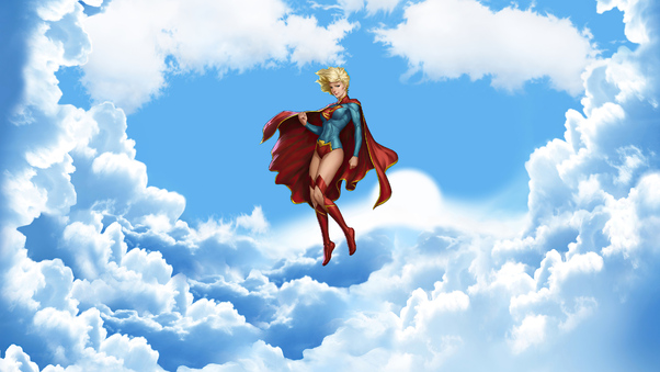 Supergirl In Sky 4k Wallpaper