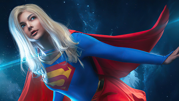 Supergirl In Space Cosplay Wallpaper