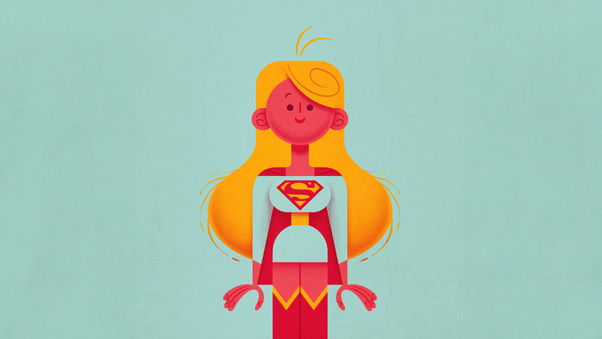 Supergirl Minimal Abstract 4k Wallpaper