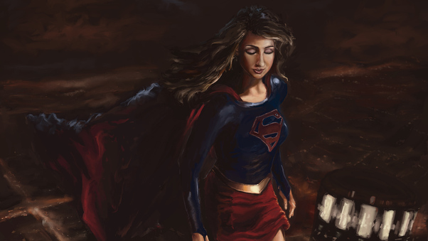 Supergirl Paint Artwork Wallpaper