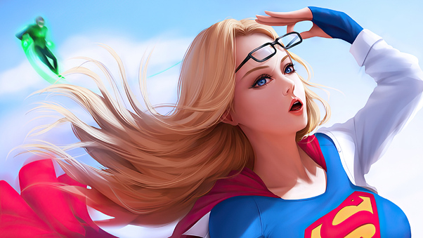 Supergirl Specs Off Wallpaper