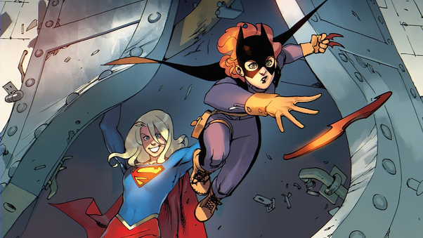 Supergirl Vs Batwoman Comic Art Wallpaper
