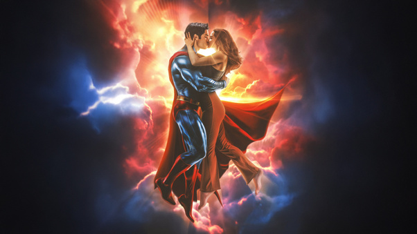 Superman And Lois Timeless Kiss Wallpaper