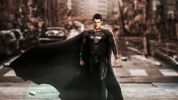 Superman Black Suit Justice League Wallpaper