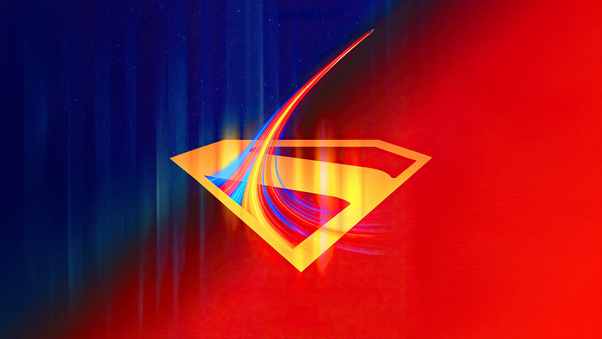 Superman Blazing In Sky (1366x768) Resolution Wallpaper