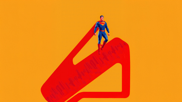 Superman Cape And Logo Wallpaper