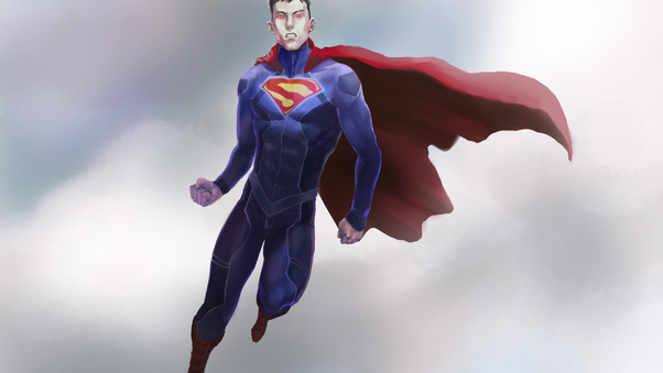 Superman Flying Art Wallpaper