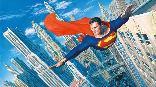 Superman Flying New Art Wallpaper