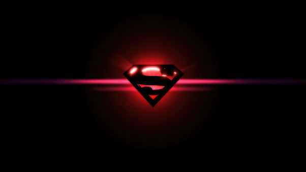 Superman Glowing Logo 5k Wallpaper