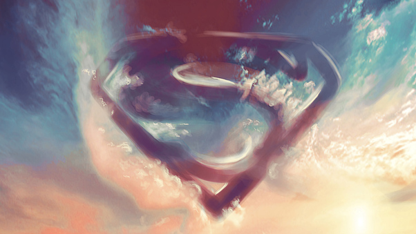 Superman Logo In Clouds Wallpaper