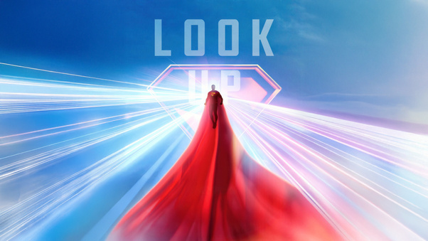 Superman Look Up Epic Moment Wallpaper