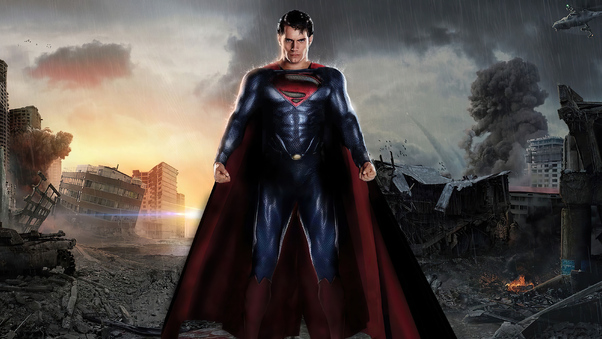 Superman Metropolis Destruction Wallpaper