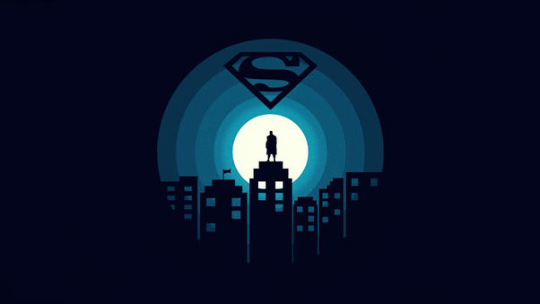 Superman Minimal Illustration 5k Wallpaper