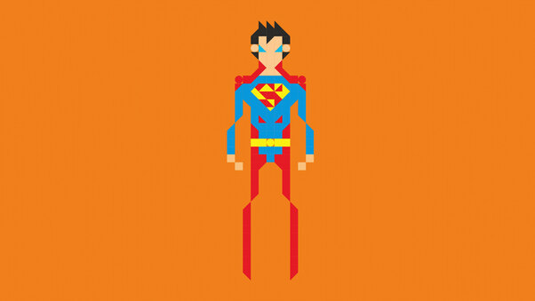 Superman Pixel Art 8k Wallpaper