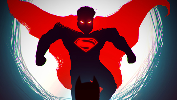 Superman Red Dark Wallpaper