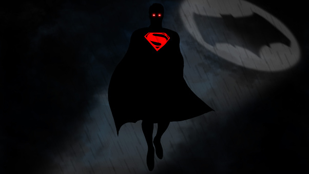 Superman Red Eye Bat Signal Wallpaper