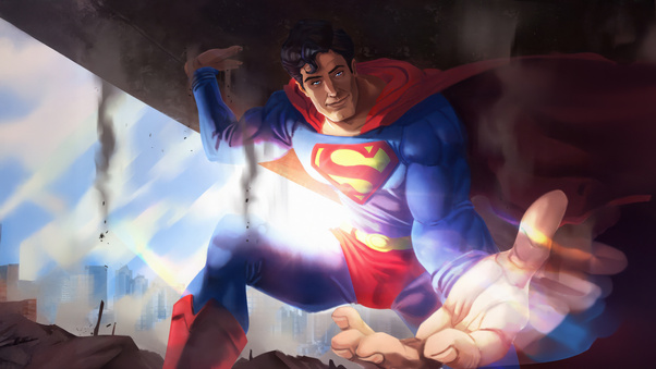 Superman The Purest Hero (1360x768) Resolution Wallpaper