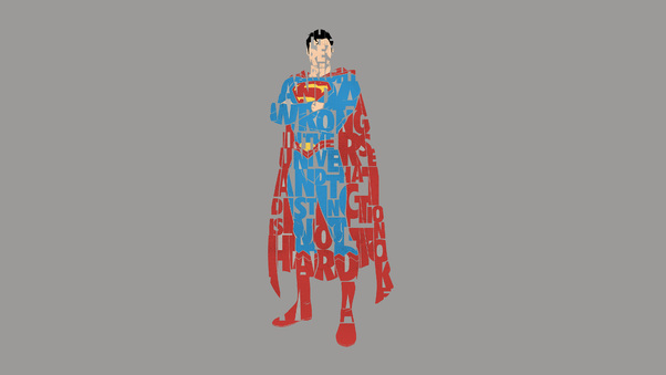 Superman Typography 4k Wallpaper