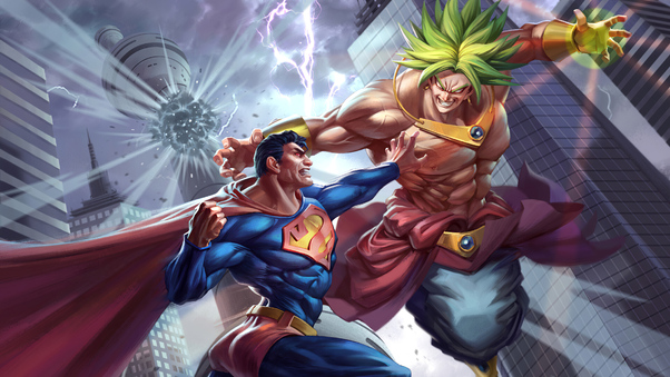 Superman Vs Goku 4k Wallpaper