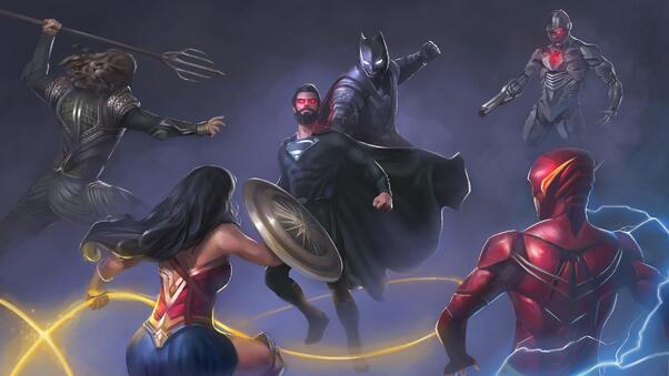 Superman Vs Justice League Artwork Wallpaper
